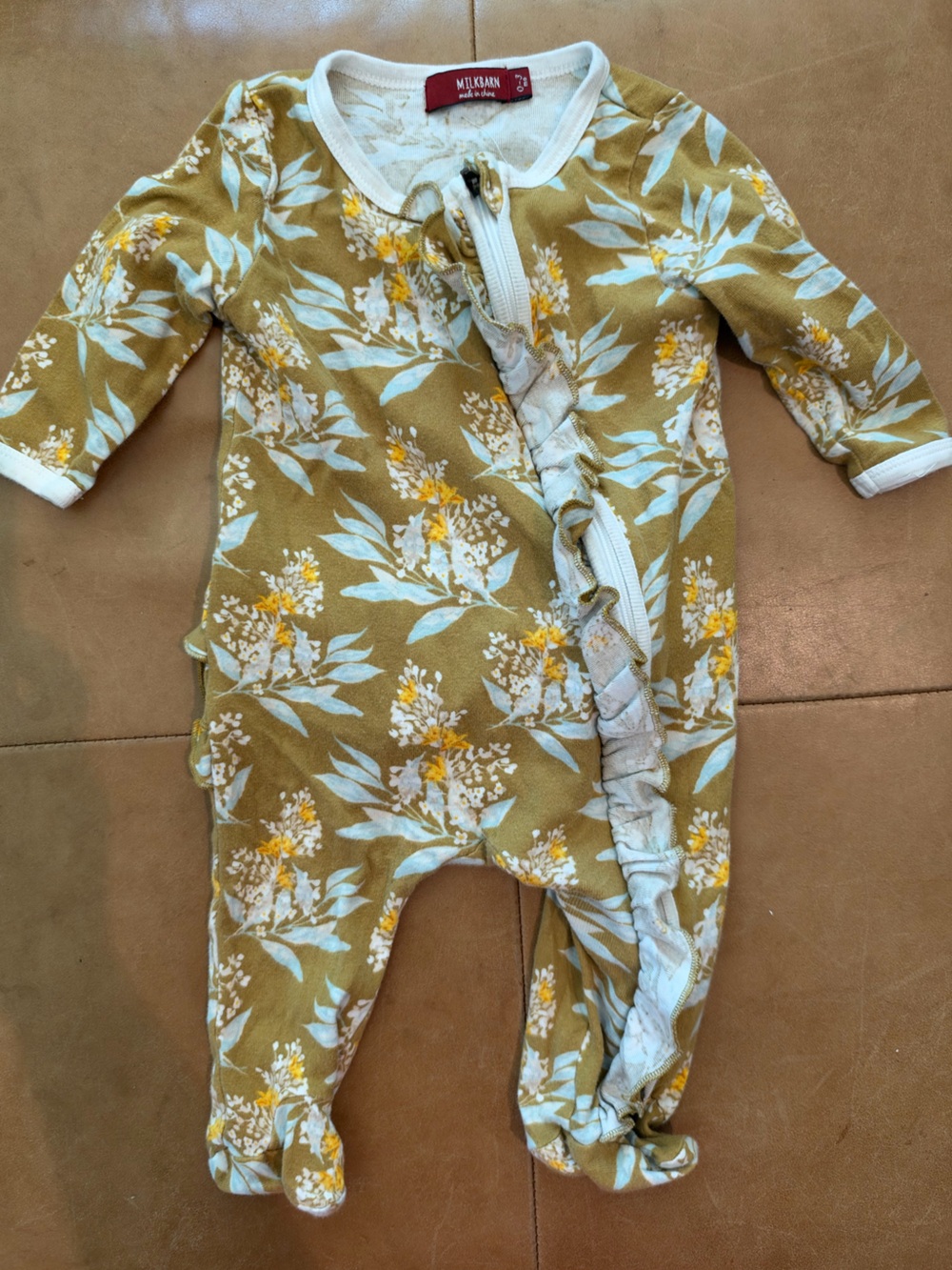 Milkbarn Organic Cotton Footie 0-3M